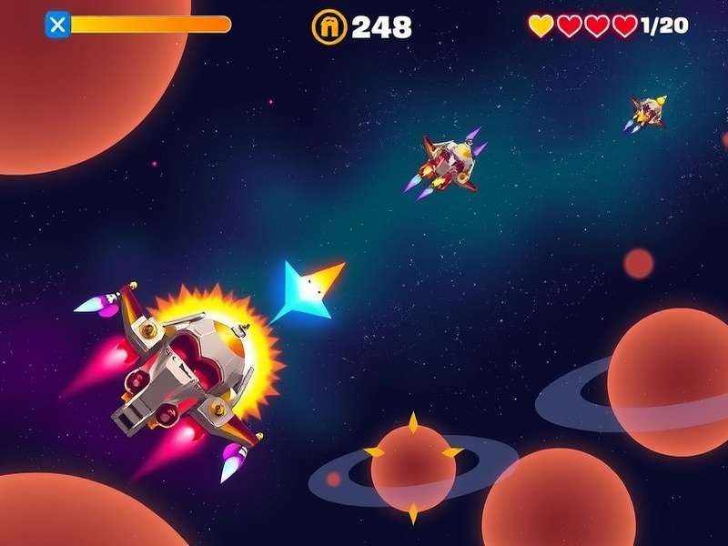 Astro Blaster Heroes spacecraft customization